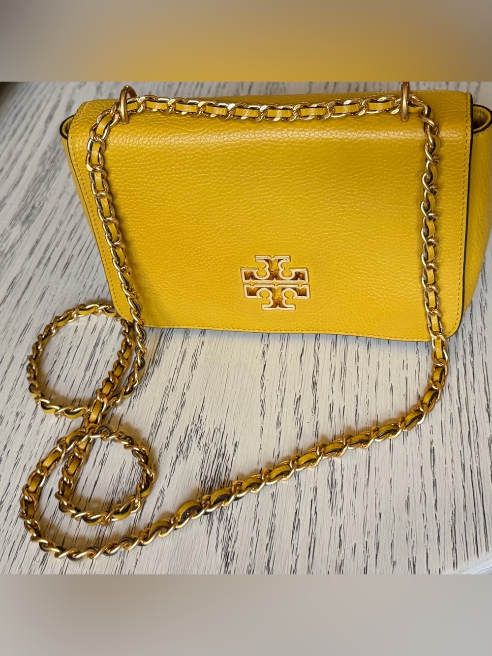 Tory Burch Mustard Yellow Crossbody Bag